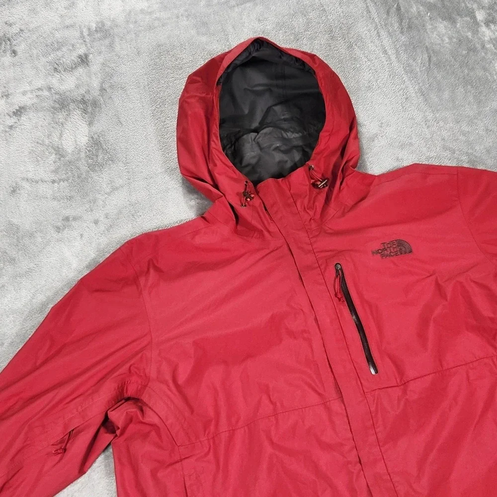 The North Face Drizzle Jacket Mens XL Gore-Tex Red Hooded Rain Shell TNF